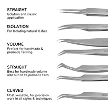 Ivory Aura™ Eyelash Tweezer Anti-Slip Fiber Tip Eyelash Extension Tools Stainless Steel Professional Precision Tweezer for Makeup