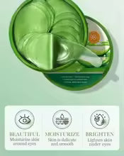 Ivory Aura™ 60pcs Aloe Vera Collagen Eye Mask Anti Dark Circles Eyes Bags Moisturizing Anti-Wrinkles Eye Patches