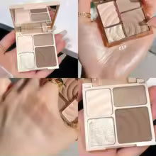 Ivory Aura™ 4 Colors Highlighter Contour 3D Facial Bronzer Cosmetic Brightening Beige Matte Highlights Palette Nose Shadow Powder Makeup