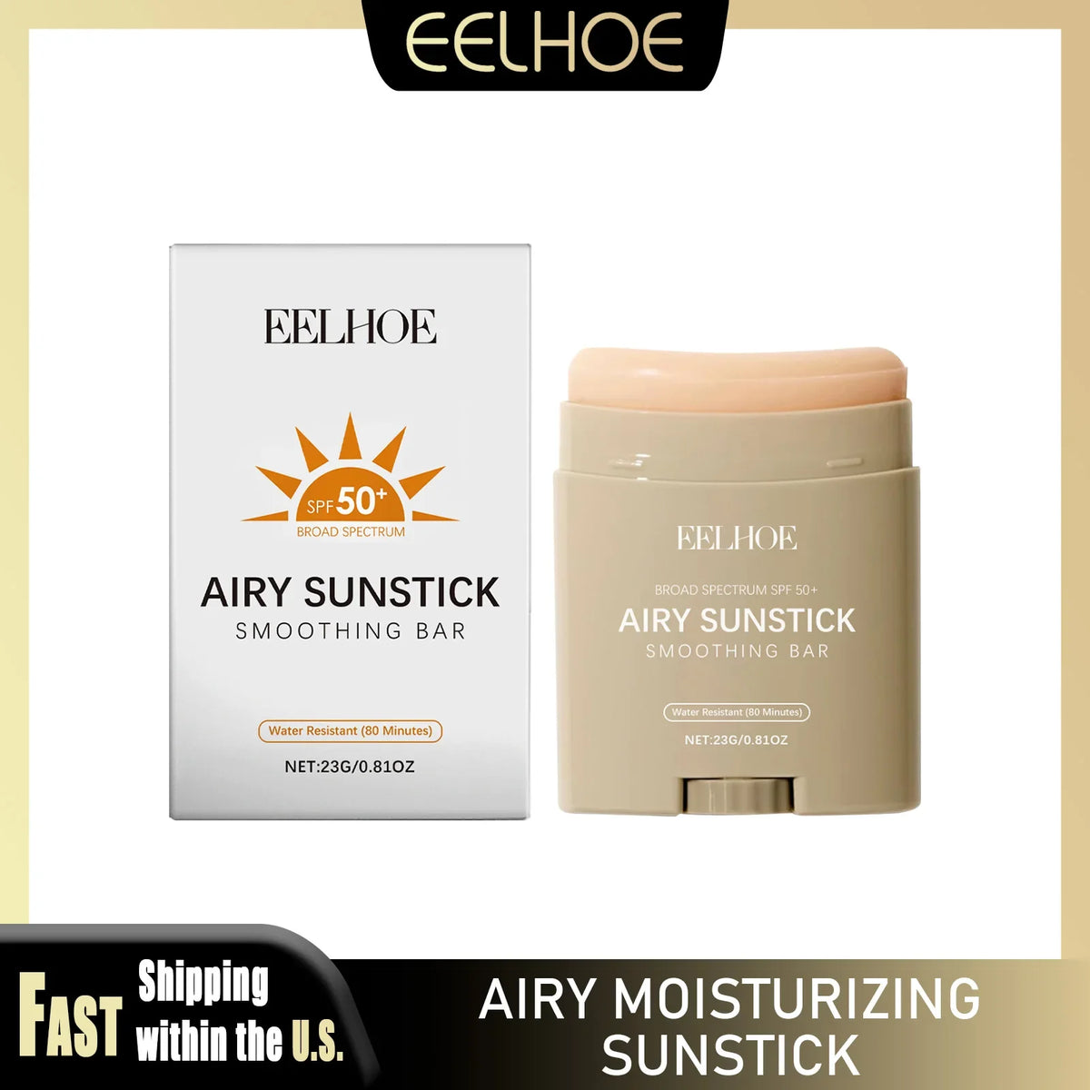 Ivory Aura™ 23g Moisturize Airy Sunstick SPF50+ Anti-UV Long-lasting Protector High Coverage Matte Natural Sunscreen Cream Skin Care