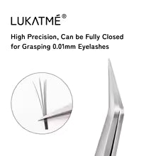 Ivory Aura™ Eyelash Tweezer Anti-Slip Fiber Tip Eyelash Extension Tools Stainless Steel Professional Precision Tweezer for Makeup