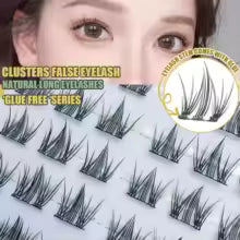 Ivory Aura™ No Glue Required Fake Eyelashes Flower Sea 8 Rows Cluster False Eyelashes Diy Eyelash Natural Lashes Extension Makeup Products