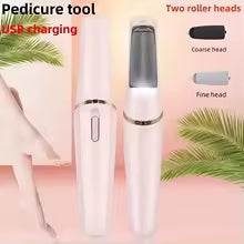 Ivory Aura™ NEW USB Electric Dead Skin Pedicure Automatic Foot Grinder Rechargeable Roller Feet Pedicure Tool with 2 Removable Roller Heads